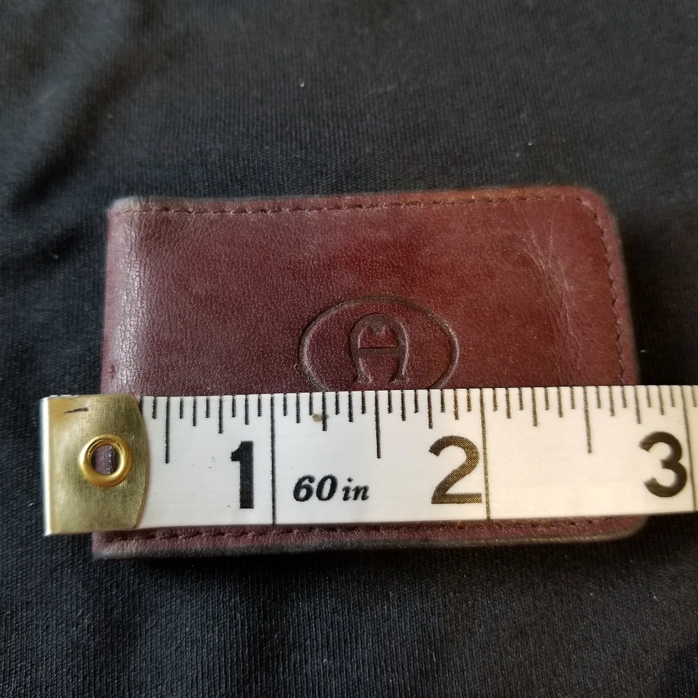 Vintage Etienne Aigner Leather Magnetic Money Clip NIB